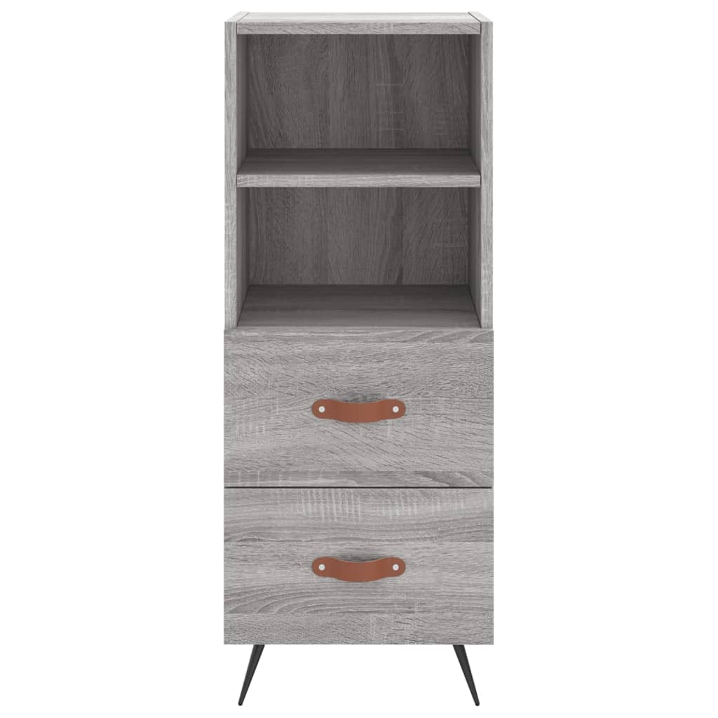 Hoge Kast 34,5X34X180 Cm Bewerkt Hout Eikenkleurig
