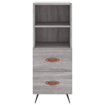 Hoge Kast 34,5X34X180 Cm Bewerkt Hout Eikenkleurig