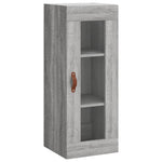 Hoge Kast 34,5X34X180 Cm Bewerkt Hout Eikenkleurig