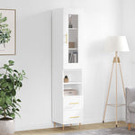 Hoge Kast 34,5X34X180 Cm Bewerkt Hout