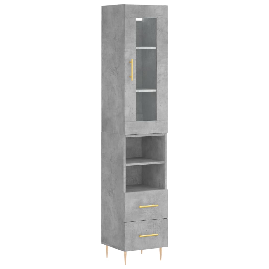 Hoge Kast 34,5X34X180 Cm Bewerkt Hout
