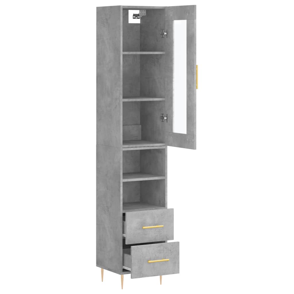 Hoge Kast 34,5X34X180 Cm Bewerkt Hout