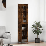 Hoge Kast 34,5X34X180 Cm Bewerkt Hout Kleurig