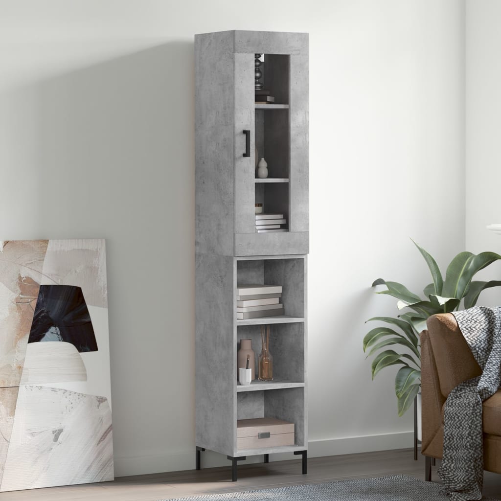 Hoge Kast 34,5X34X180 Cm Bewerkt Hout