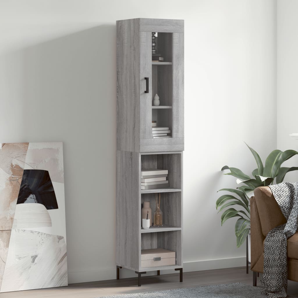 Hoge Kast 34,5X34X180 Cm Bewerkt Hout