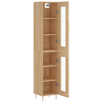 Hoge Kast 34,5X34X180 Cm Bewerkt Hout Kleurig