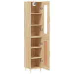 Hoge Kast 34,5X34X180 Cm Bewerkt Hout Kleurig