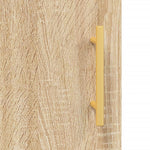 Hoge Kast 34,5X34X180 Cm Bewerkt Hout Kleurig