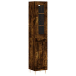 Hoge Kast 34,5X34X180 Cm Bewerkt Hout Kleurig