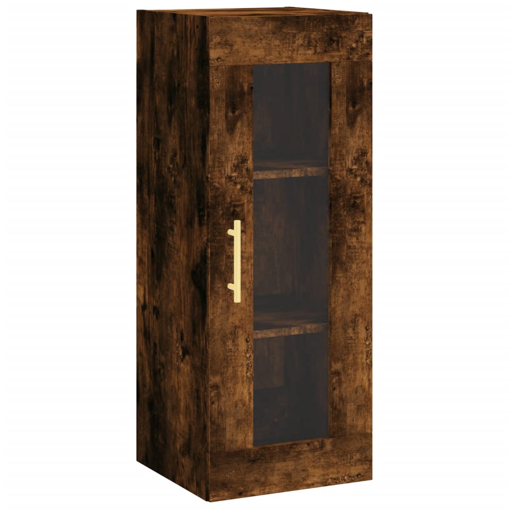 Hoge Kast 34,5X34X180 Cm Bewerkt Hout Kleurig