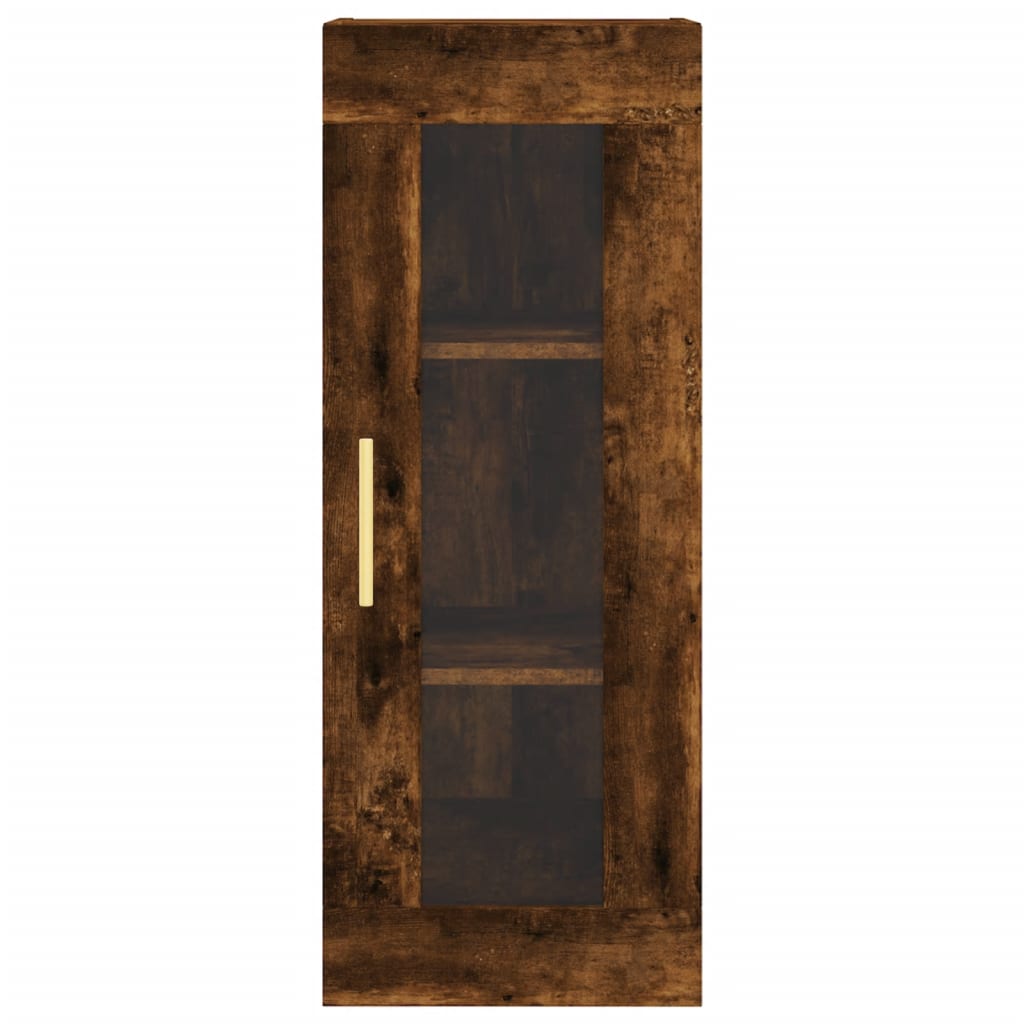 Hoge Kast 34,5X34X180 Cm Bewerkt Hout Kleurig