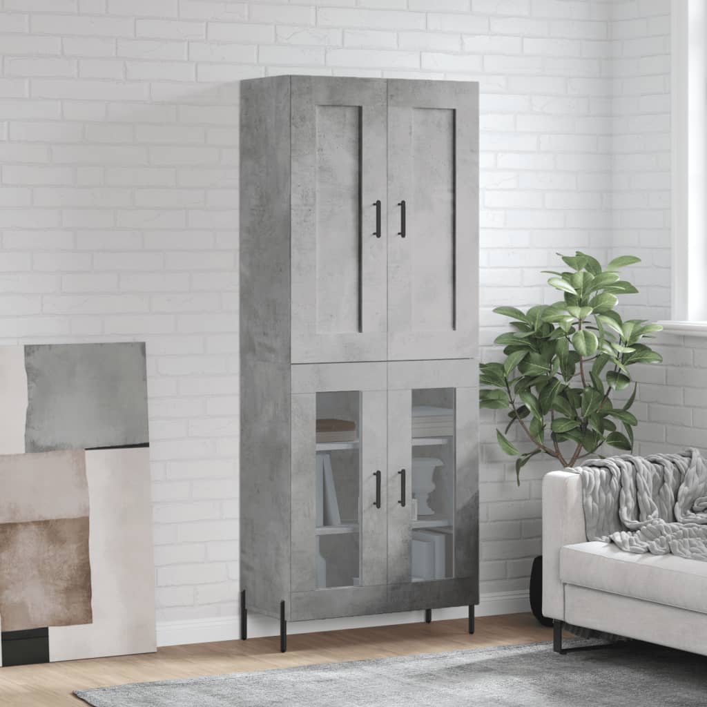 Hoge Kast 69,5X34X180 Cm Bewerkt Hout