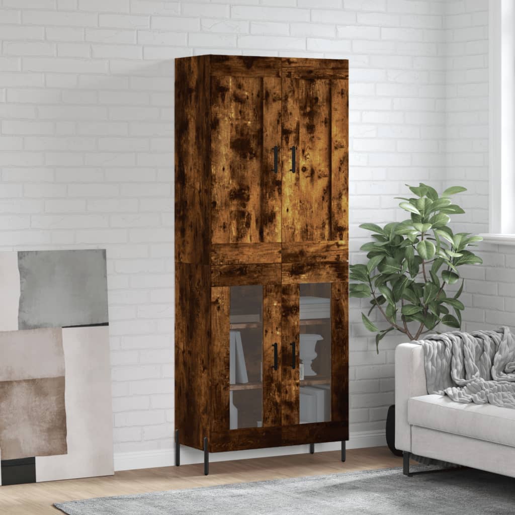 Hoge Kast 69,5X34X180 Cm Bewerkt Hout