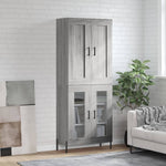Hoge Kast 69,5X34X180 Cm Bewerkt Hout