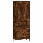 Hoge Kast 69,5X34X180 Cm Bewerkt Hout Kleurig
