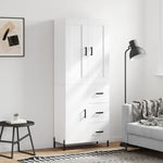 Hoge Kast 69,5X34X180 Cm Bewerkt Hout