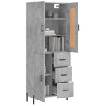 Hoge Kast 69,5X34X180 Cm Bewerkt Hout