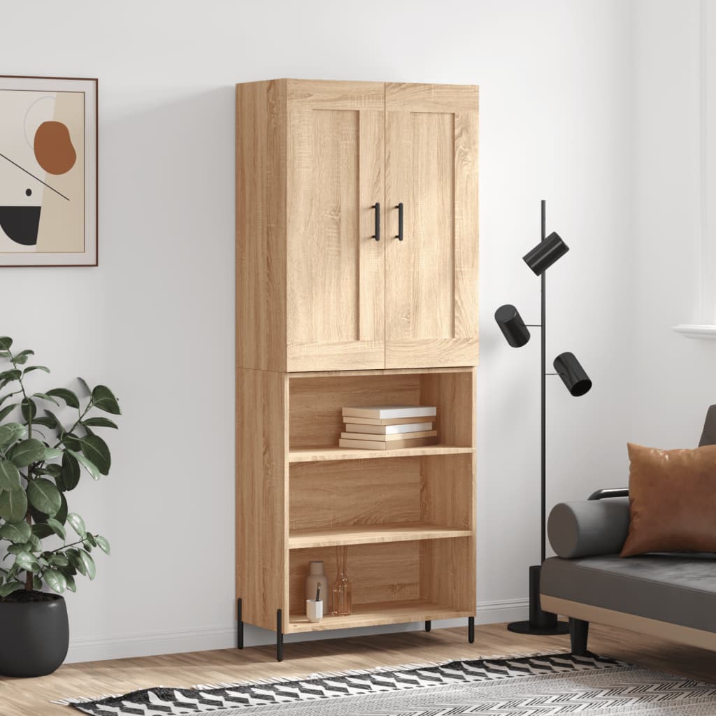 Hoge Kast 69,5X34X180 Cm Bewerkt Hout