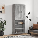 Hoge Kast 69,5X34X180 Cm Bewerkt Hout