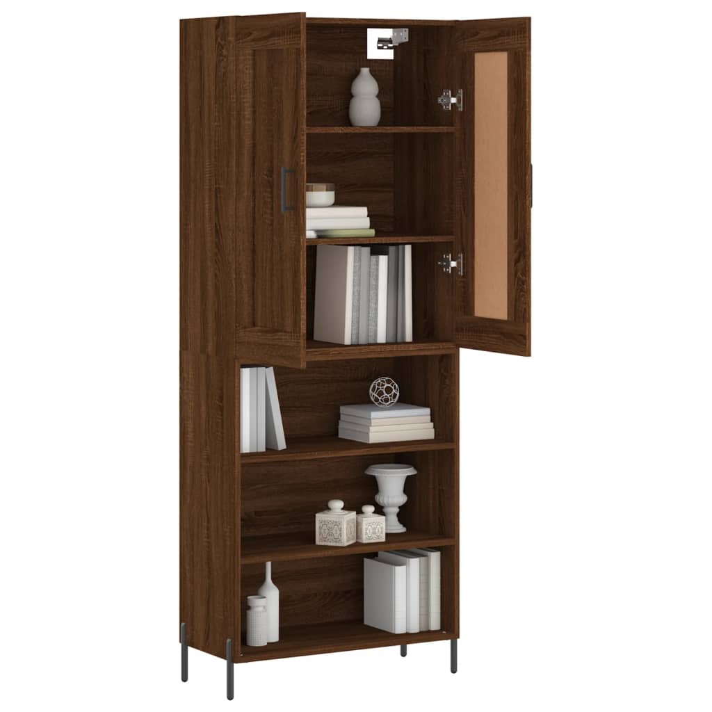 Hoge Kast 69,5X34X180 Cm Bewerkt Hout
