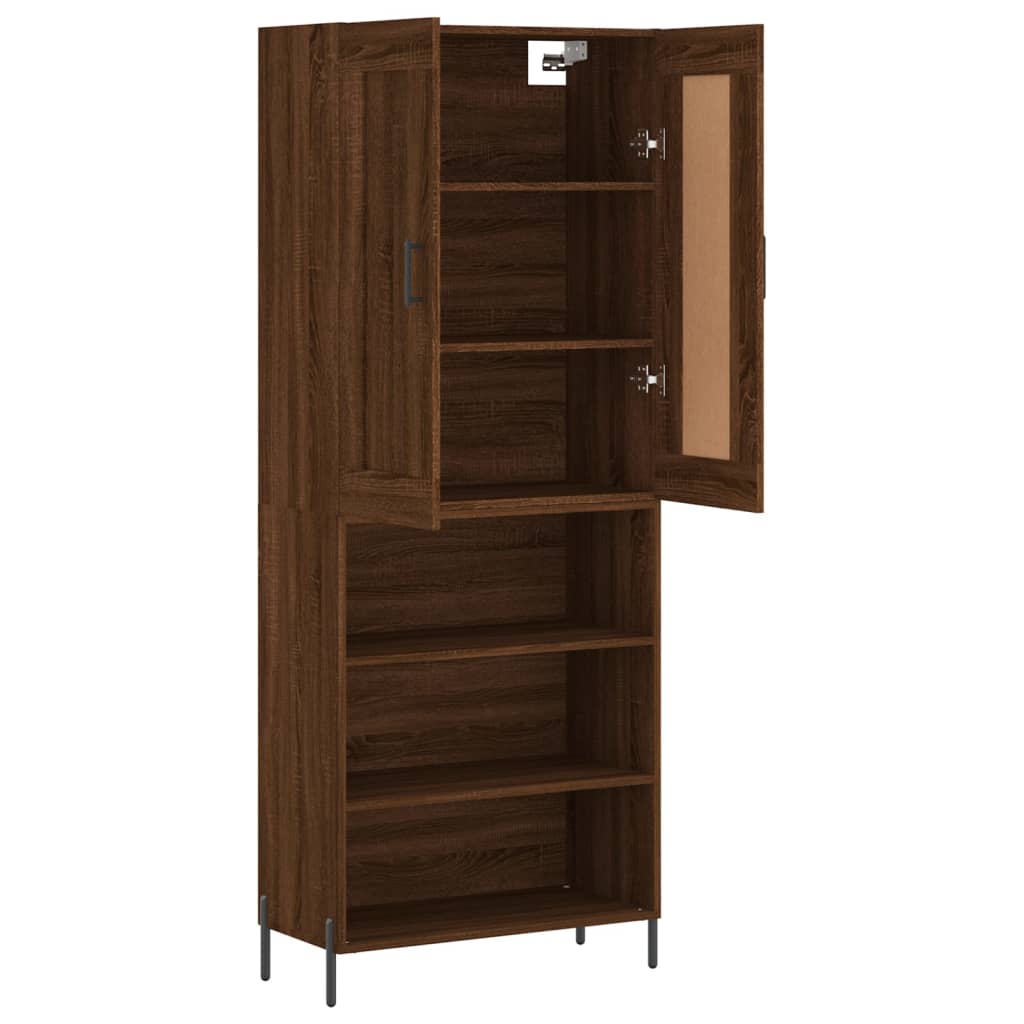 Hoge Kast 69,5X34X180 Cm Bewerkt Hout