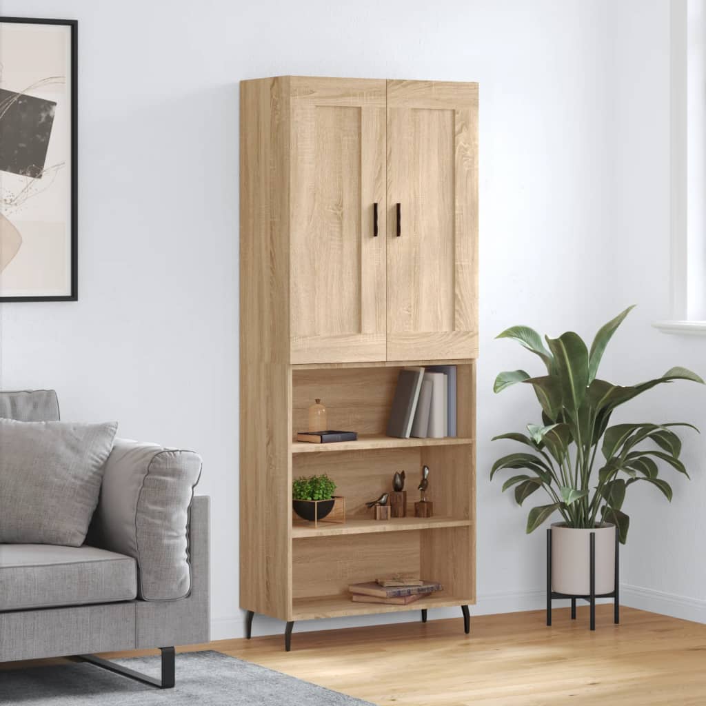 Hoge Kast 69,5X34X180 Cm Bewerkt Hout
