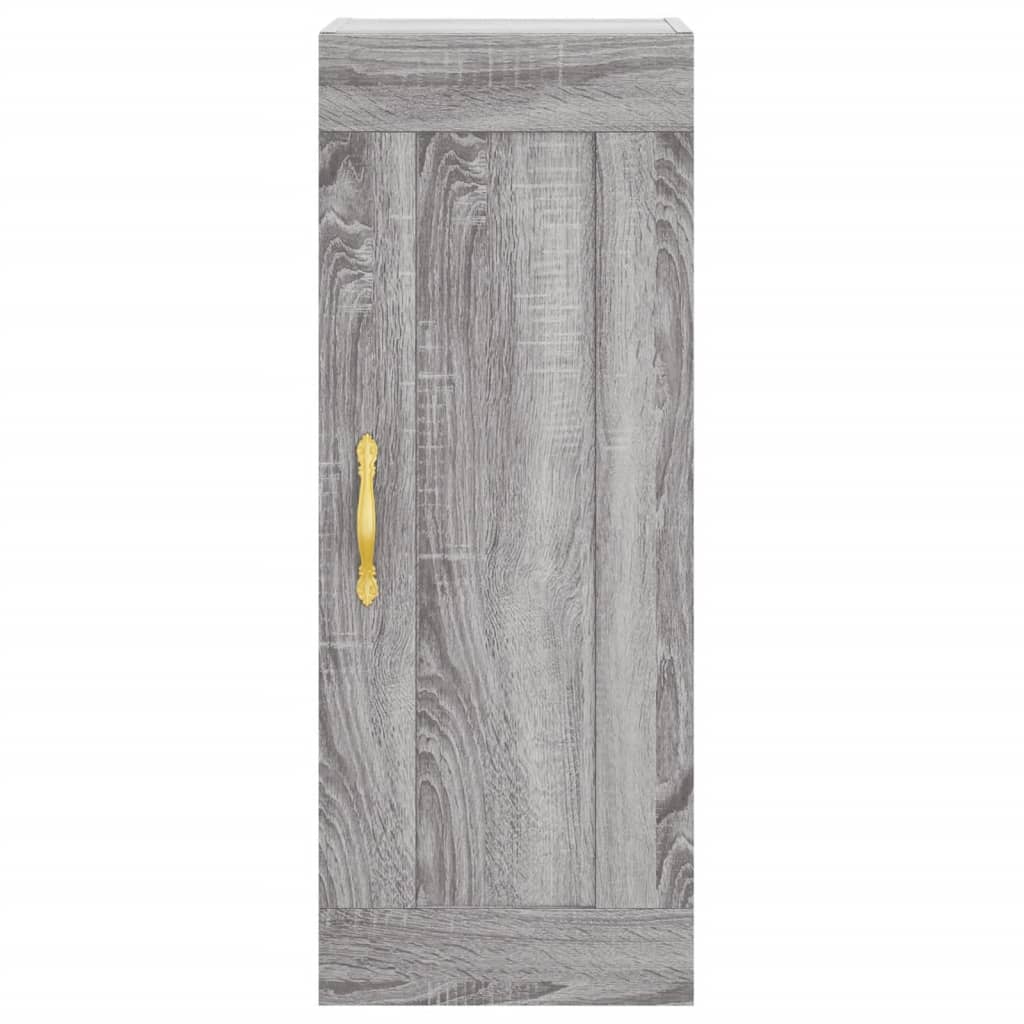 Hoge Kast 34,5X34X180 Cm Bewerkt Hout Eikenkleurig