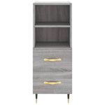 Hoge Kast 34,5X34X180 Cm Bewerkt Hout Eikenkleurig