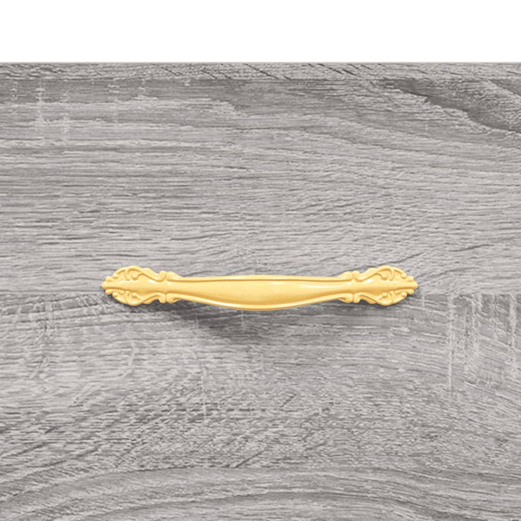 Hoge Kast 34,5X34X180 Cm Bewerkt Hout Eikenkleurig