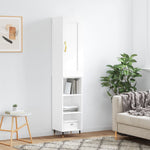 Hoge Kast 34,5X34X180 Cm Bewerkt Hout Eikenkleurig