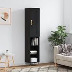 Hoge Kast 34,5X34X180 Cm Bewerkt Hout Eikenkleurig