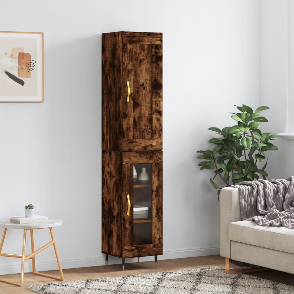 Hoge Kast 34,5X34X180 Cm Bewerkt Hout