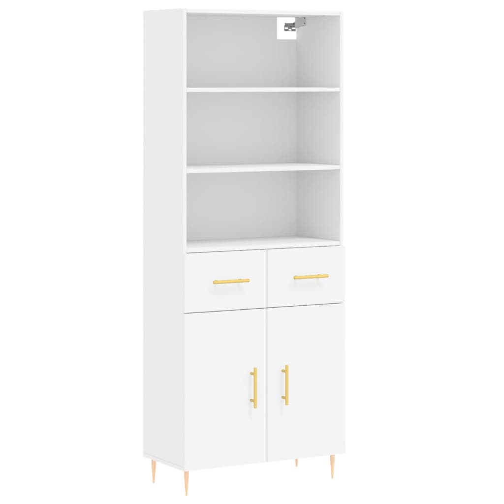 Hoge Kast 69,5X34X180 Cm Bewerkt Hout