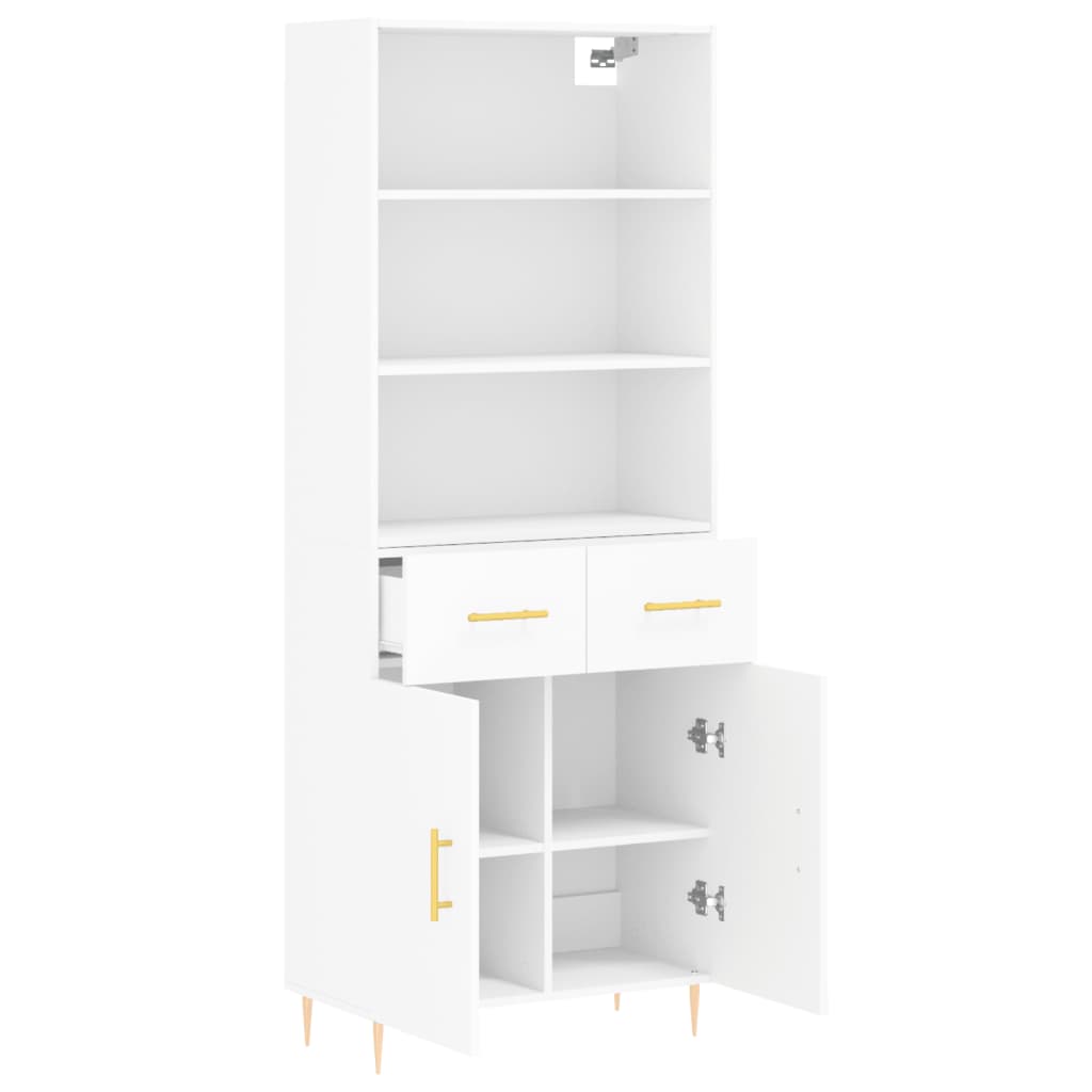 Hoge Kast 69,5X34X180 Cm Bewerkt Hout