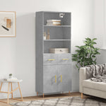 Hoge Kast 69,5X34X180 Cm Bewerkt Hout