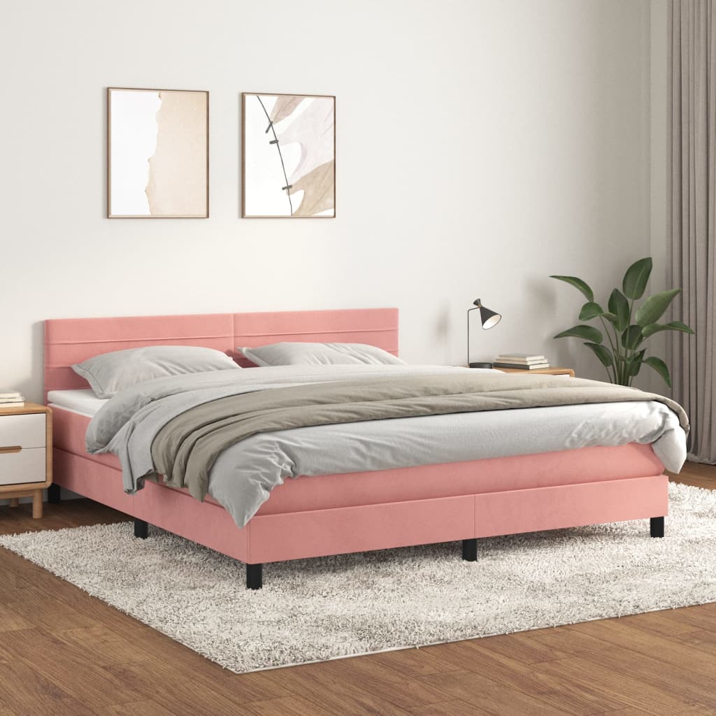 Boxspring Met Matras Fluweel