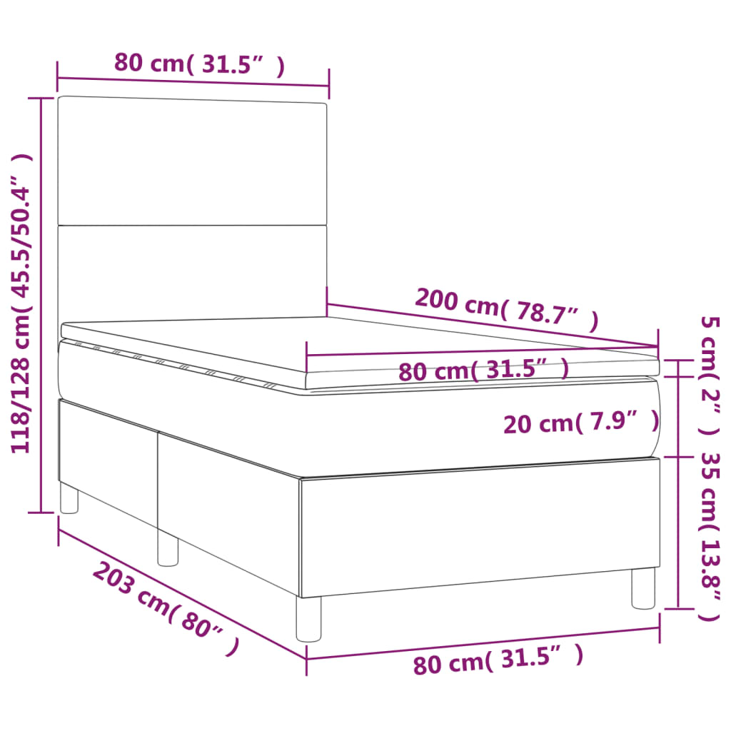 Boxspring Met Matras Fluweel