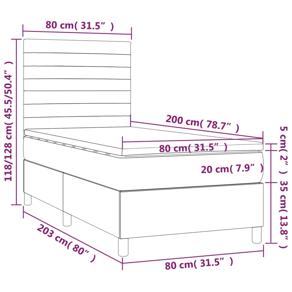 Boxspring Met Matras Fluweel