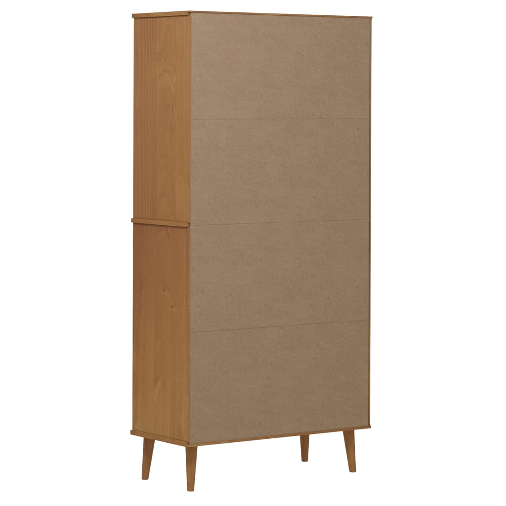 Boekenkast Molde 85X35X170,5 Cm Massief Grenenhout