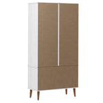 Vitrinekast Molde 90X35X175 Cm Massief Grenenhout