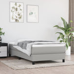 Boxspring Met Matras Stof Lichtgrijs
