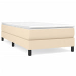 Boxspring Met Matras Stof Kleurig Crème