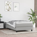 Boxspring Met Matras Stof Lichtgrijs