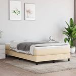 Boxspring Met Matras Stof Kleurig Crème