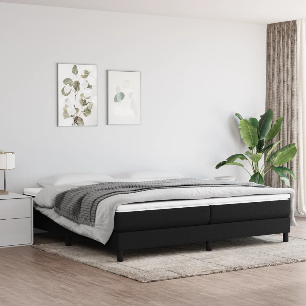 Boxspring Met Matras Stof Zwart