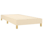 Boxspring Met Matras Stof Kleurig Crème