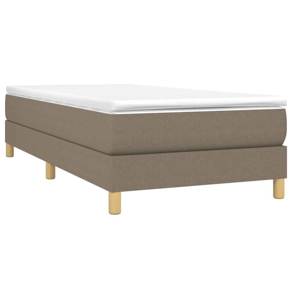 Boxspring Met Matras Stof Taupe