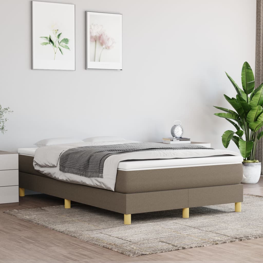 Boxspring Met Matras Stof Taupe