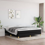 Boxspring Met Matras Stof Zwart
