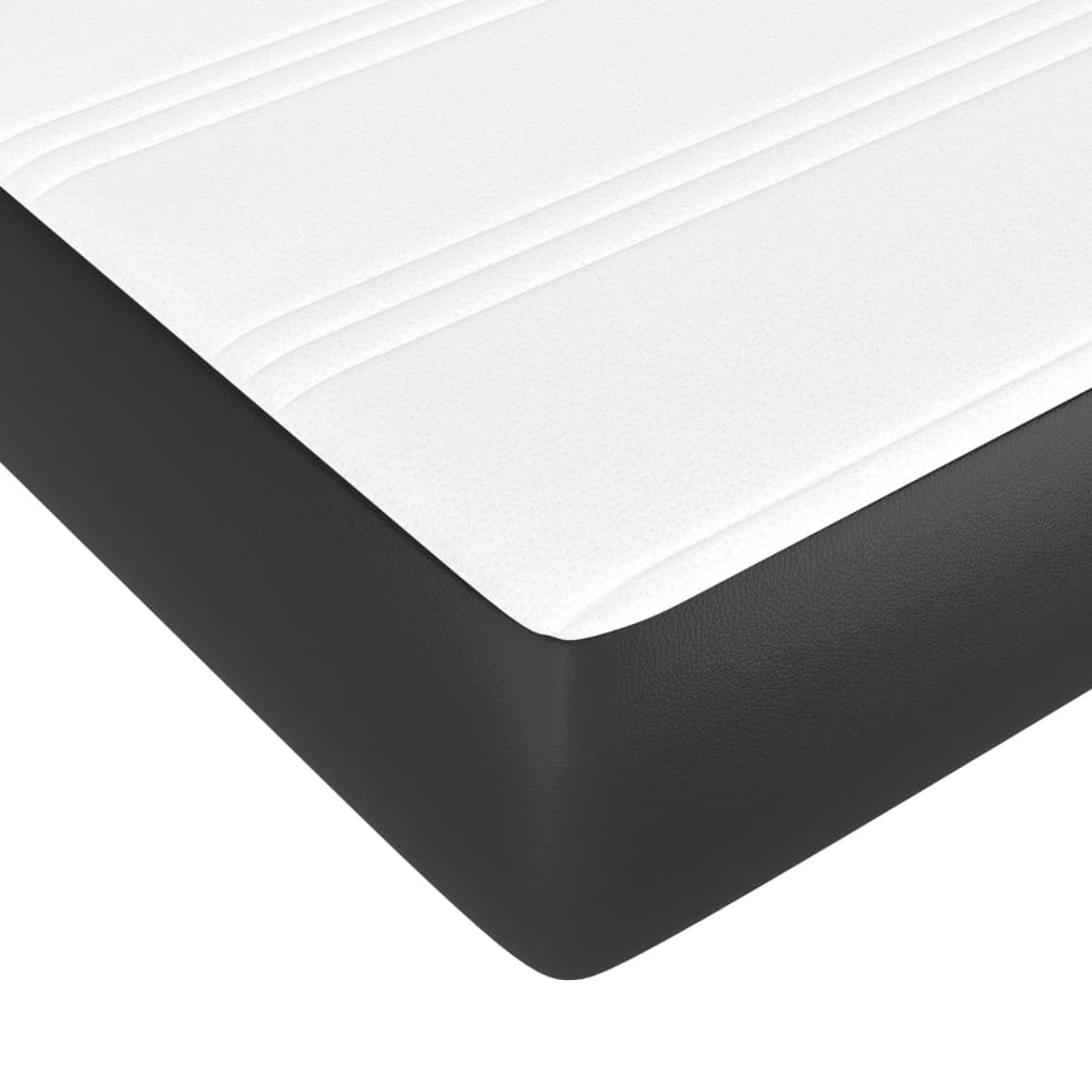 Boxspring Met Matras Kunstleer Zwart